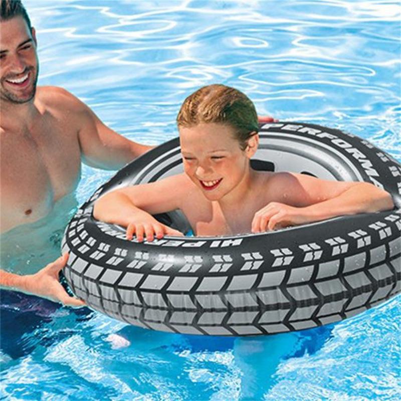 Creative Inflatable Tire Swimming Ring Adult Tire Inflatable Floating Ring Summer Floating Swimming Ring Inflatable Swimming Ring