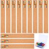 Cooraby 12 Pack Cork Strips 15 X 2 Inch Frameless Self-Adhesive Cork Board with 40 Pieces Cork Board P for Classroom Office