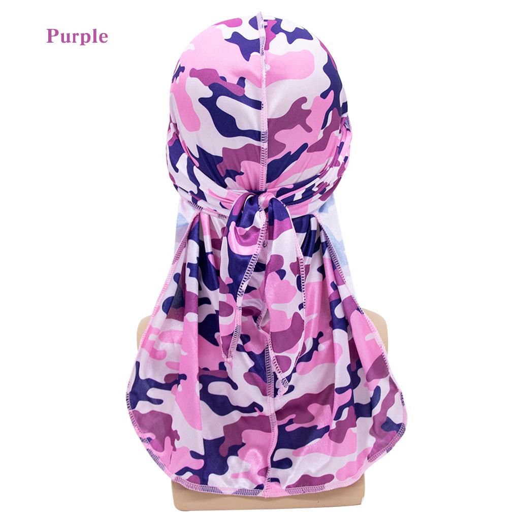 Camouflage-Print Langschwanziges Piratenhut-Durag zum Haarschutz