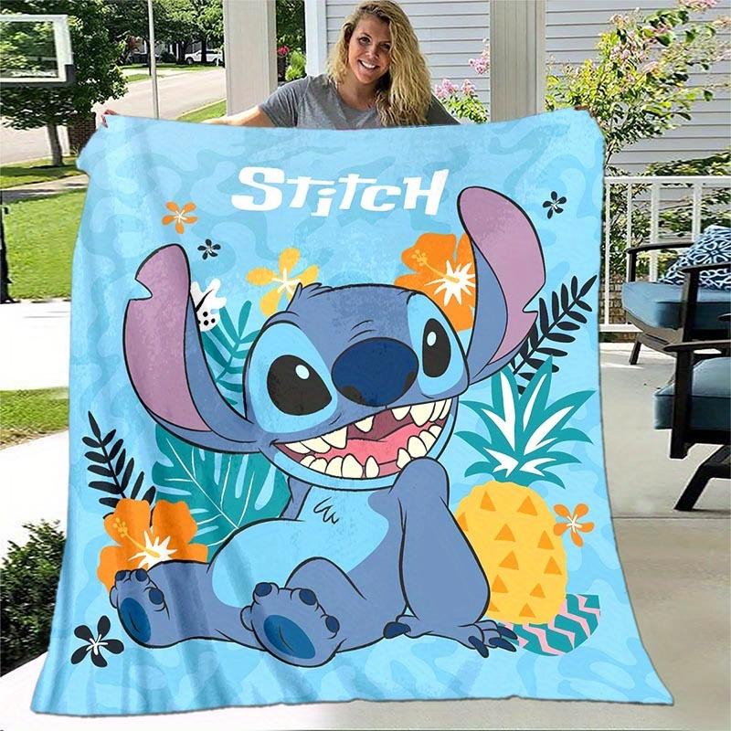 1pc Stitch Printing Blanket - Soft, All-Season Throw for Office Blanket, Personalized Gift with Adorable Cartoon Design