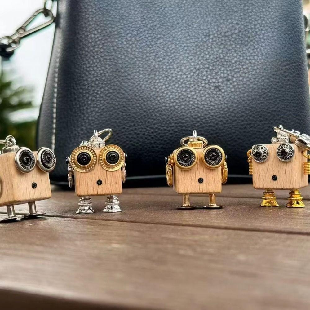 New Robot Pendant Vintage Charming Keychain Creative Robot Keychain Home