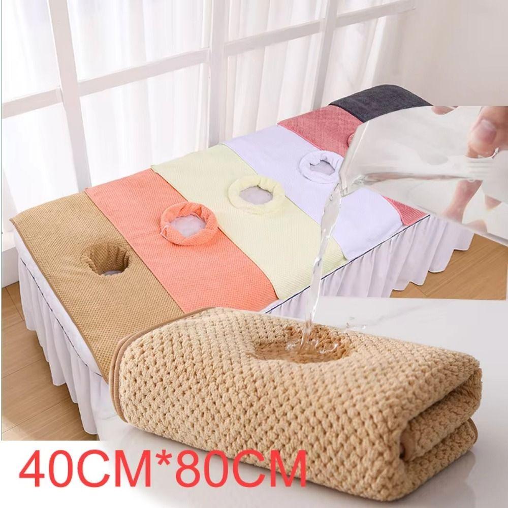 Soft Beauty Salon Towel with Hole Headrest Pads Professional SPA Massage Towel  SPA Center