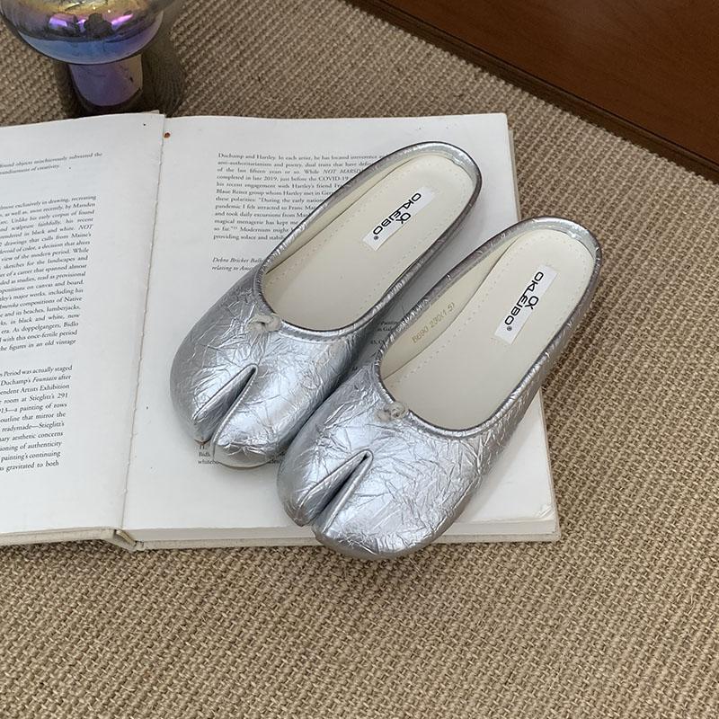 Fashion Female Shallow Footwear Ladies Flats Slides Slip On Shoes Casual Soft Fashion Strange Toe Women Flats Mules Shoes Pink