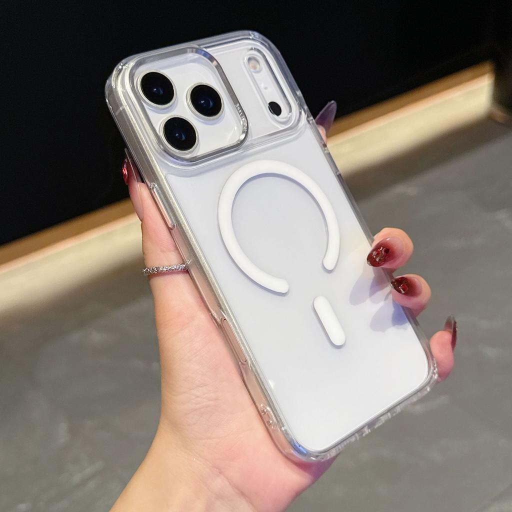 IPhone17Air Transparent Magnetic Phone Case Apple 17ProMax Full Coverage Protection Phone Case