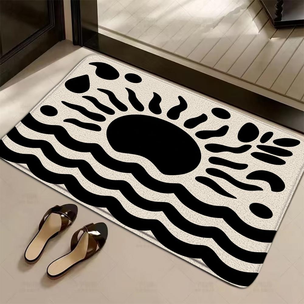 Entrance Doormat Minimalist Style Light Colored Rug Home Decoration Living Room Bathroom Floor Mat Kitchen Anti Slip Carpet