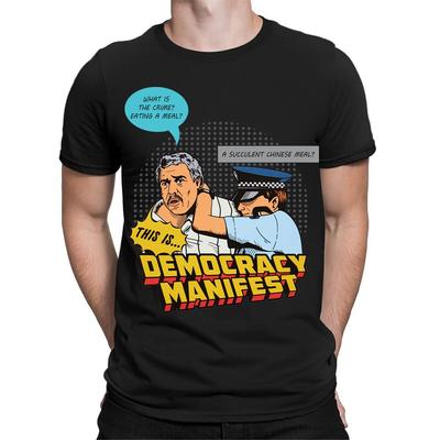 Chiński posiłek Śmieszne To jest manifest demokracji Męskie Damskie T-shirty Top #TA-170