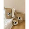 Large Capacity Handmade Cute Puppy Plastic Laundry Basket for Bathroom or Bedroom