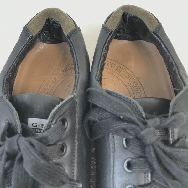 G-Star Raw Leather Sneakers 28.5 EUR44 UK10 Black(USED)