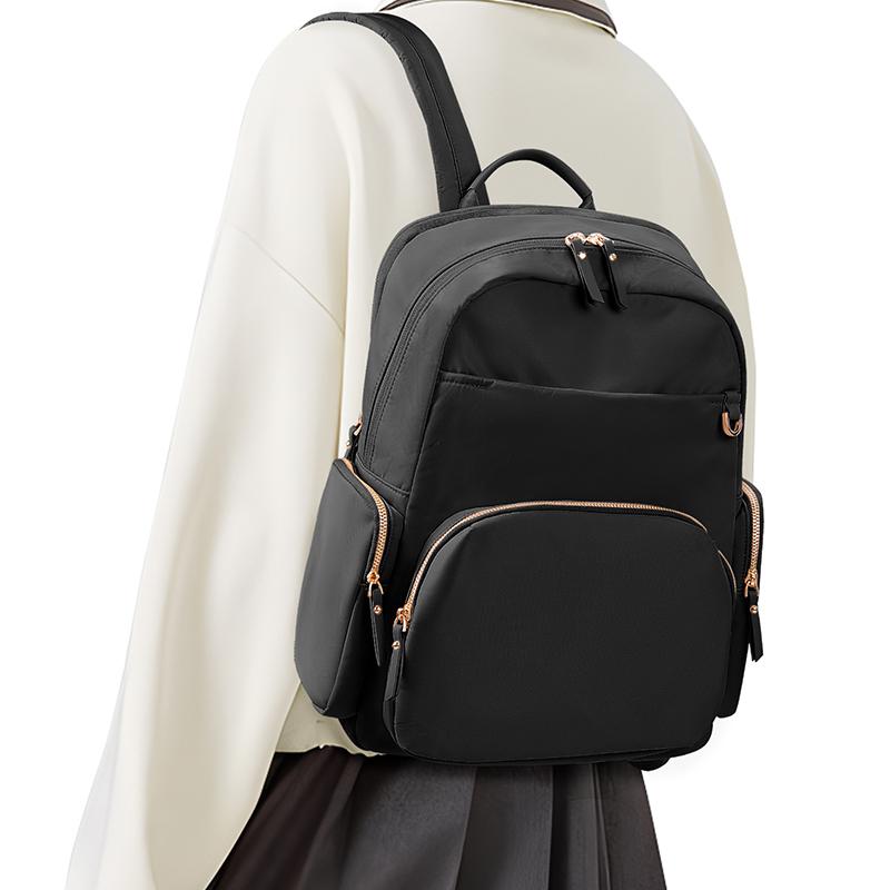Nylon Women's Mini Backpack, Fashion College Bags Woman Anti-theft Multi Pocket Laptop Travel Backpack Korean Designer Small Bag