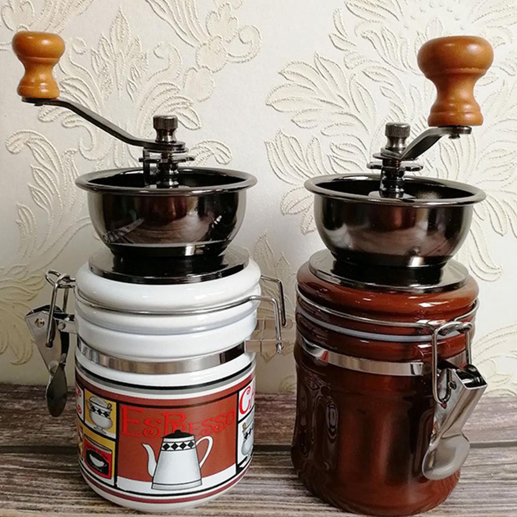 Classical Manual Coffee Grinder with Ceramic Burrs Coffee Mill for Consistent Grinder Suitable for Home and Outdoor Use