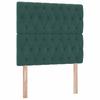 Storage Bed with Mattress Dark Green 100 X 200 Cm Velvet