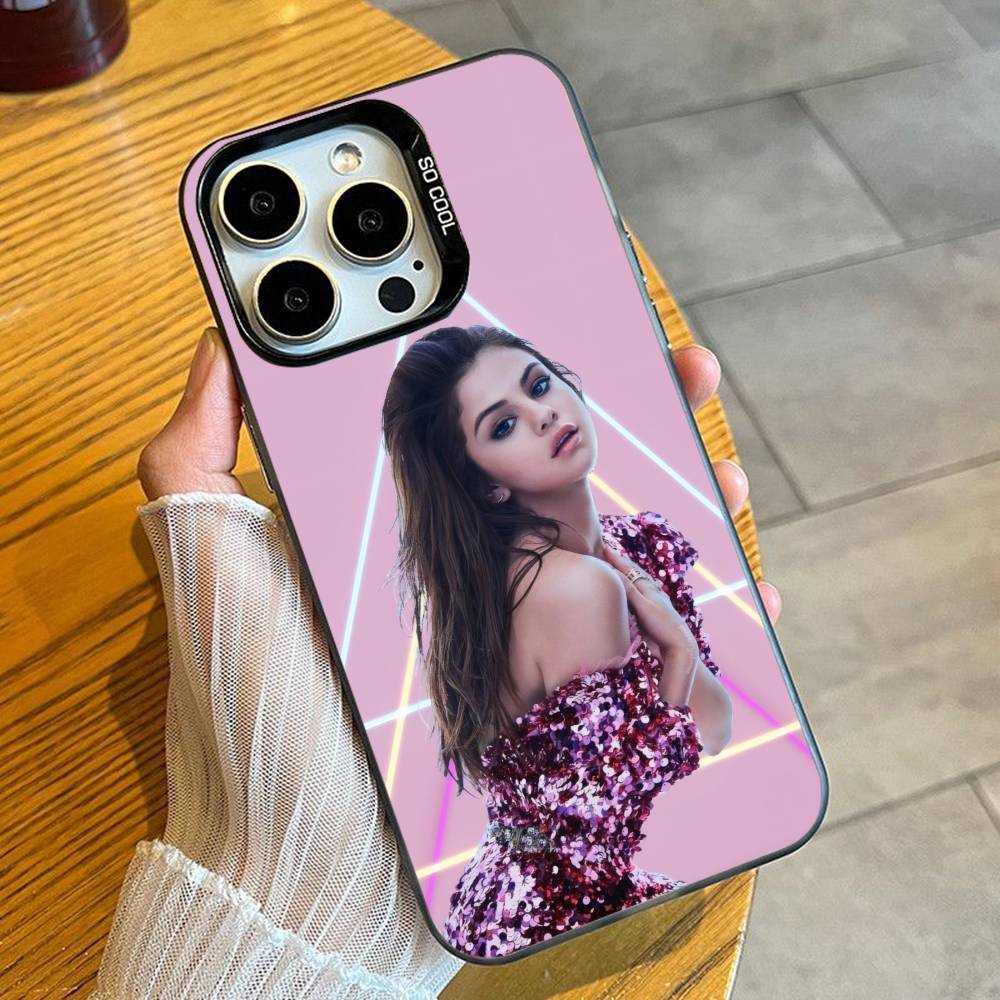 Selly S-SelenaS G-Gomez Phone Case For iPhone 16 17 15 14 12 13 Pro Max Black Candy Matte Shockproof Cover