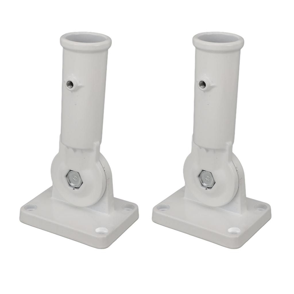 2Pcs Adjustable Flag Pole Holder Aluminium Alloy Metal Wall Mount 180 Degree Multi Position Bracket for Outside House