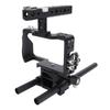 DSLR Rig Camera Cage with Matte Box Follow Focus Aluminum Alloy Camera Video Stabilizer Cage Kit for A6300 Photography