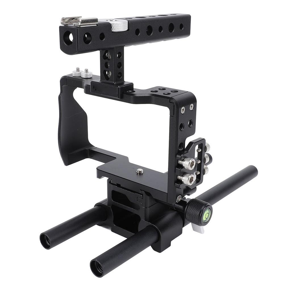 DSLR Rig Camera Cage with Matte Box Follow Focus Aluminum Alloy Camera Video Stabilizer Cage Kit for A6300 Photography