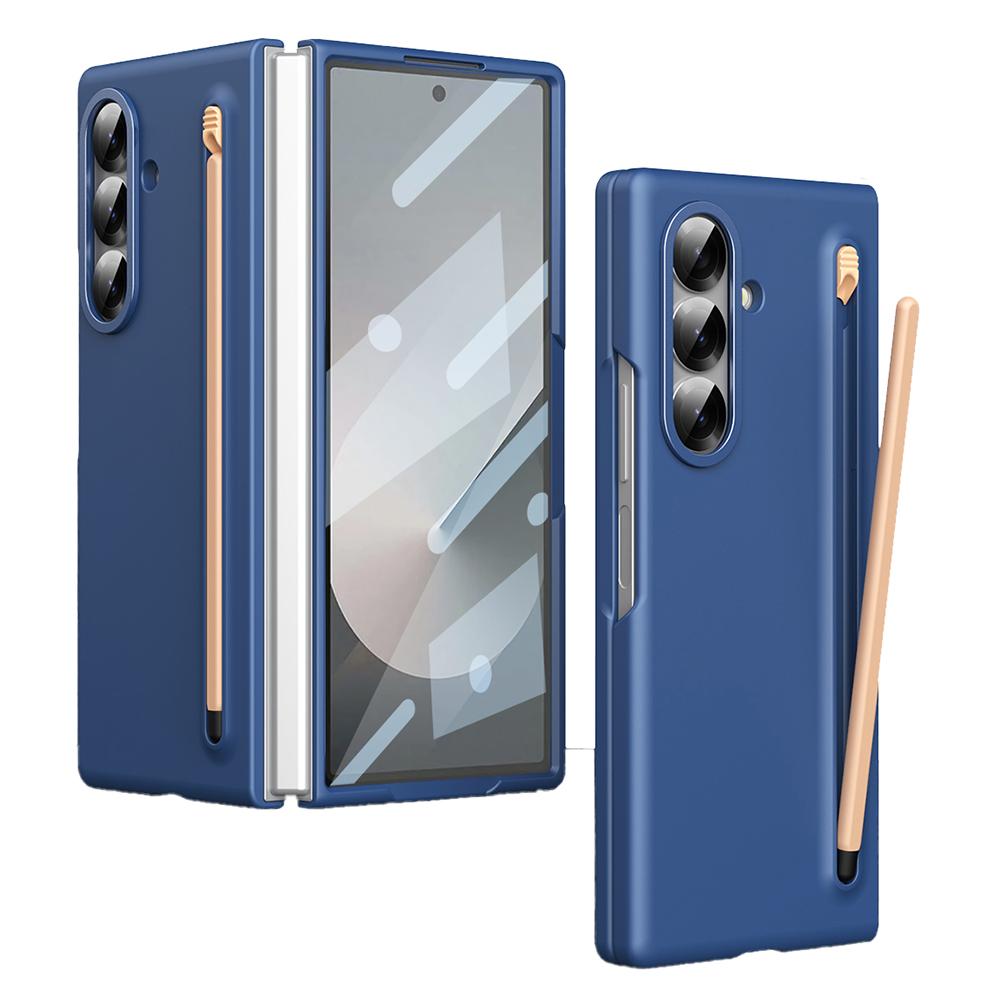 For Samsung Galaxy Z Fold7 5G Case Hard PC Phone Cover with Tempered Glass Film and Stylus