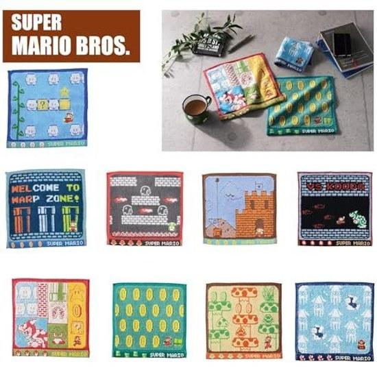 Marushin Hand Towel Mini Nintendo Mario Underground Stage Cotton Handkerchief Character Absorbent Gift Birthday