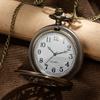 Steampunk Vintage arabische Ziffern Quarz Taschenuhr Halskette Kette Anhänger Uhr für Herren Frauen