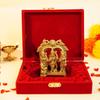 100% Pure Brass Ram Darbar Murti In Luxury Red Velvet Gift Box God Idols, Gold
