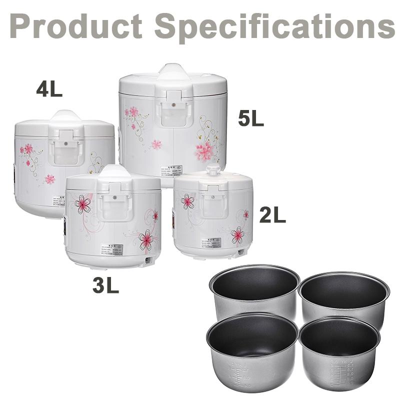 220V 2/3/4/5L Multicooker Kitchen Appliances Electric Rice Cooker Alloy Cast Iron Heating Pressure Cooker Soup Cake Maker