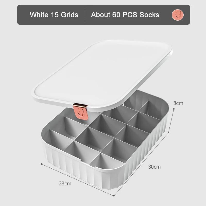 New 1PC Underwear Storage Box Home Compartment Bra Underwear Socks Three-in-one Organizer Artifact Drawer Box