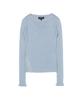 Syupeodeulai W Washed Slit Knit Long Sleeve Light Blue