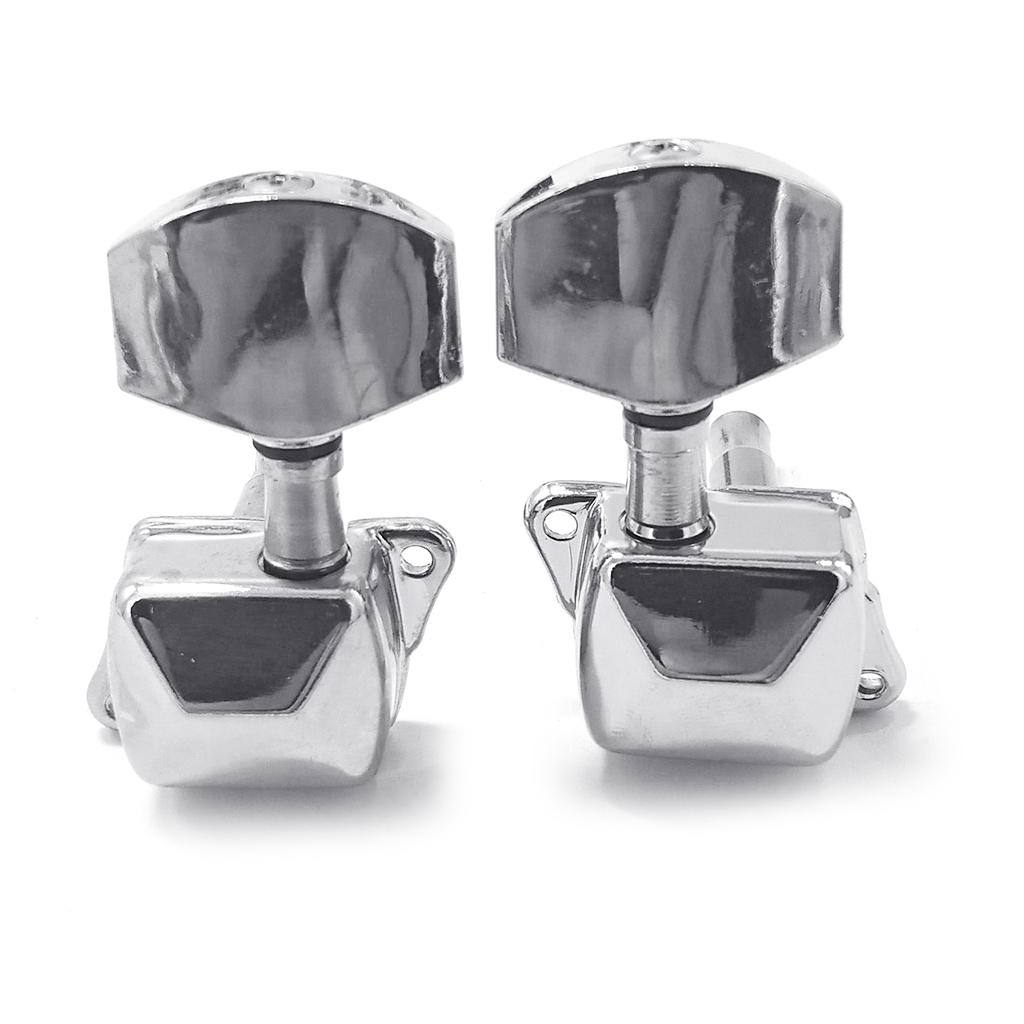 6PCS Guitar String Tuning Pegs Guitar String Button Tuner Machine Heads Metal Semi-Closed for Acoustic Electric Guitars