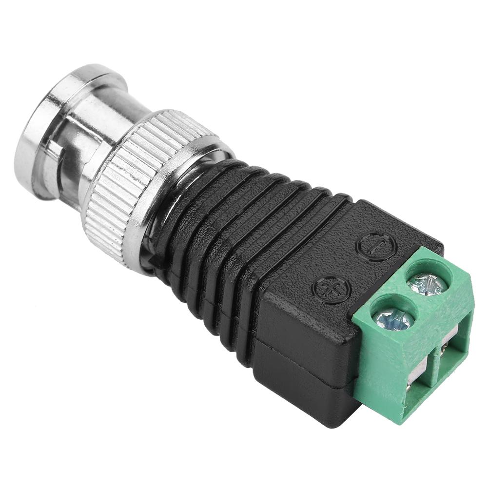 10Pcs Green Coaxial BNC Male Cable Connector Terminal Adapter CCTV Video Balun Camera