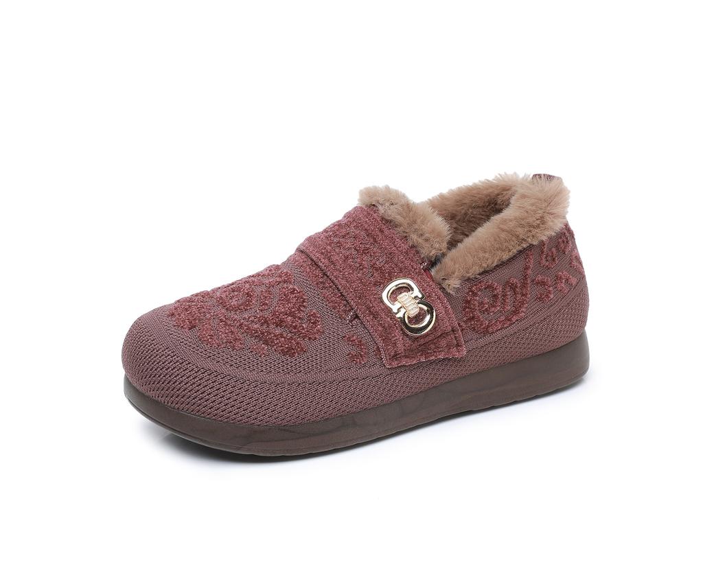 Baumwollschuhe Damen 2025 Winter neu alte Peking Stoffschuhe Damen Baumwollschuhe gefüttert verdickt Mutter Baumwollstiefel warm weichsohlige Schuhe