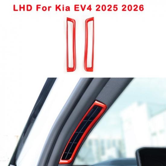 Car Tuning A-Pillar Air Condition Vent Outlet Cover Trim For KIA EV4 2025-2026 красный