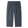 Men's Plus Size Quick-Dry Summer Silk Capris - Breathable, Fashionable, Loose-Fit Shorts
