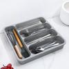 6 Compartment Expandable Utensil Tray 6-Slot Flatware Storage Divider  Holding Spoons,Forks