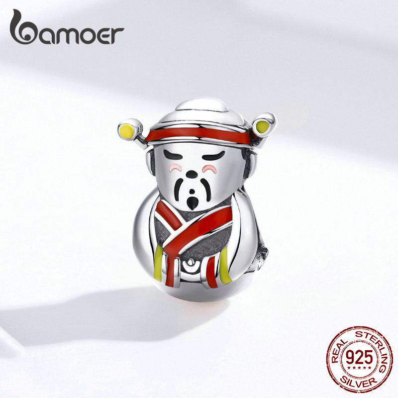 

Bamoer Стерлинговое серебро 925 пробы Бусины Бог богатства Lucky Charm Fit Оригинальный браслет Ожерелье Pendant