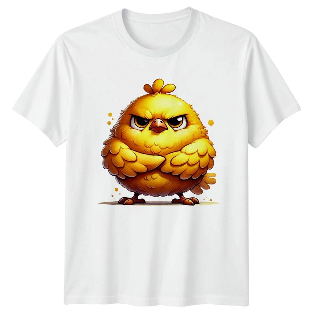 Grumpy Chick Watercolor Funny TShirt Animals Birds Birthday S