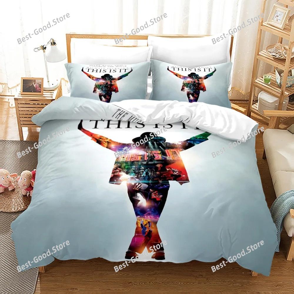 Michael Jackson Bedding Set Single Twin Full Queen King Size Musical genius Bed Set Teenager Bedroom Duvetcover Sets 015