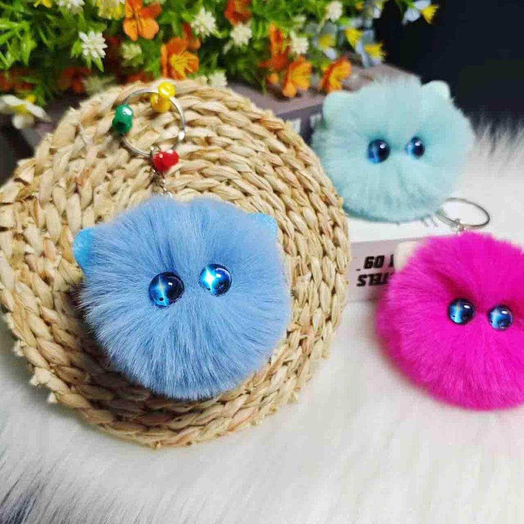 Urocza Dziewczynka Serce Ręcznie Robiona Kreskówkowa Kot Pluszowy Wisiorek Rumiany Kot Kocia Kula Włosów Brelok do Samochodu Akcesoria do Tornistra