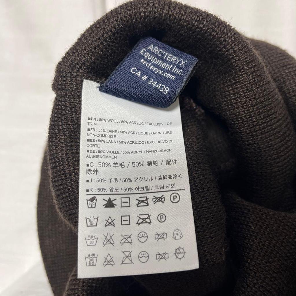 Used ARC'TERYX Brown Knit Hat Beanie Made in Canada