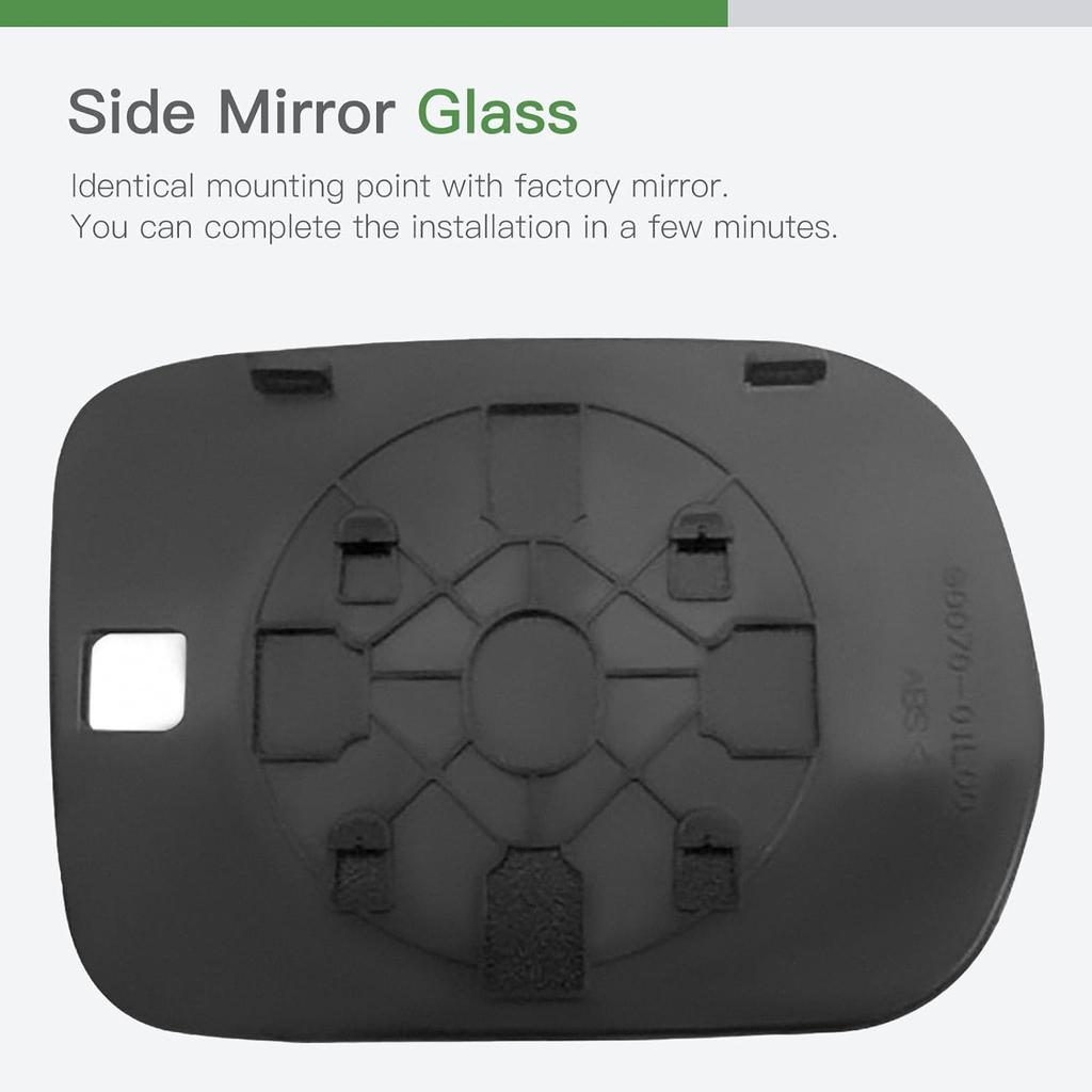 SCITOO Side View Mirror Glass Driver Left Side Fit For 2003-2008 For HONDA PILOT W/O HEATED Chrome Flat Replacement Exterior Mirror Glass