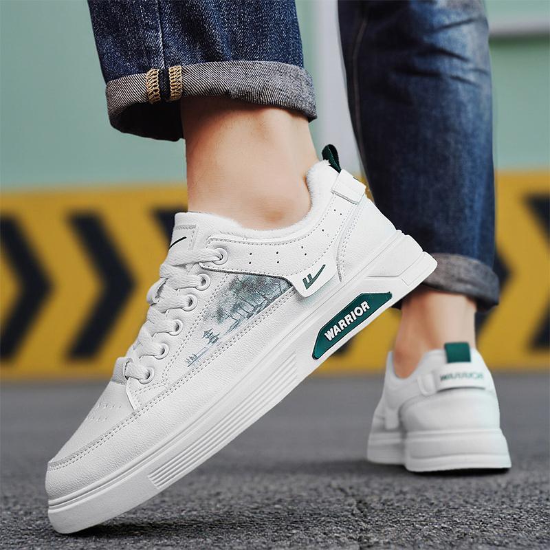 Warrior Casual Commuting Fashion Versatile Artistic Minimalist Warm Non-Slip Durable Lightweight Support Low-Top Sneakers Men Sneaker WBN(JS)-321402