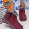 Anti Slip Waterproof Snow Boots Women  Winter Warm Thicken Plush Ankle Boots Woman Zipper Platform Cotton Padded Shoes 36-43