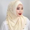 Solid Color Ramadan Hijab Top Knot Head Wrap Cap Fashion Islamic Headscarf