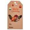 100 pezzi Etichette di Buon Natale Carta Kraft Etichetta regalo Fai da te Etichette appese Confezione regalo Decorazione Carta regalo Bomboniere natalizie Forniture