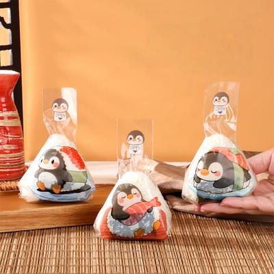 50Pcs Triangle Sushi Mold Onigiri Maker DIY Bento Box Tools Cute Cartoon Nori Seaweed Rice Ball Wrapper Bags Kitchen Home Party
