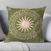 ART Bohemia Green Classic Pillow Case Anti-dustmite Pillowcase Invisible zipper silky short plush Sofa cushion cover