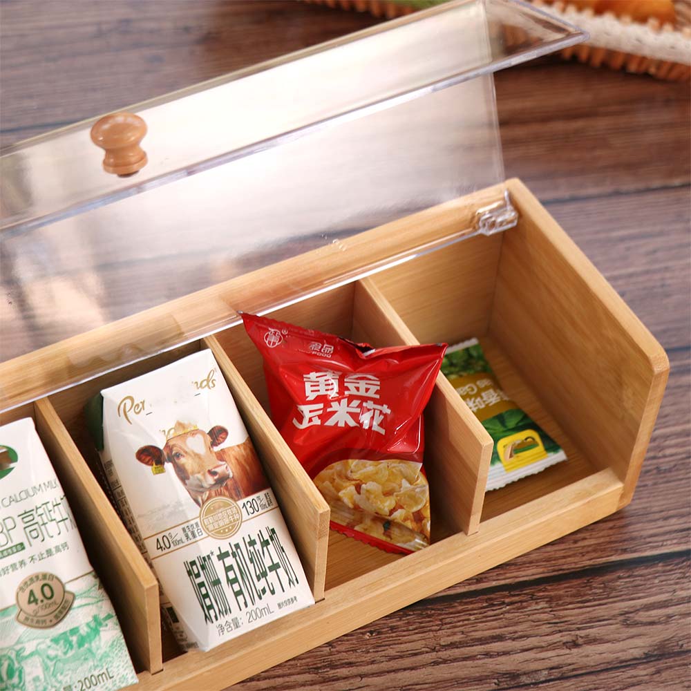 Handmade Tea Bag Storage Organizer Bamboo Desktop Sundries Organizer Desk Accessories
