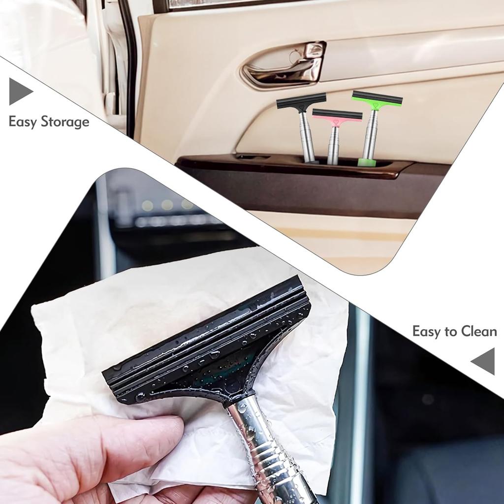 3 Pcs Side Mirror Squeegee, Portable Car Mirror Squeegee, Retractable Side Mirror Squeegee For Car, Car Rearview Mirror Wiper For For Rainy Foggy
