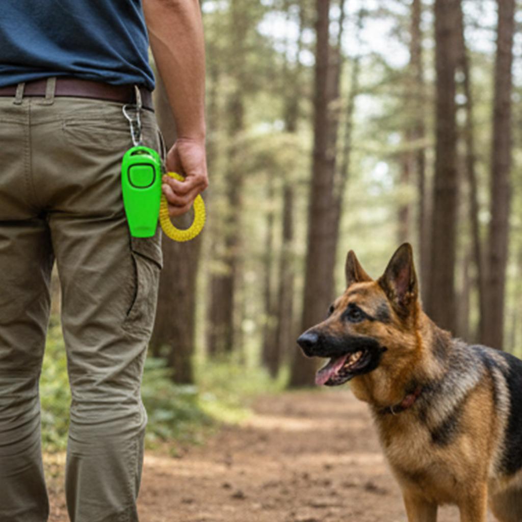 2 Stück Ergonomische Hundeklicker Pfeife Trainingsset Kunststoff Outdoor Gehtraining Gerät Für Rassen Kommandos Und Verhalten