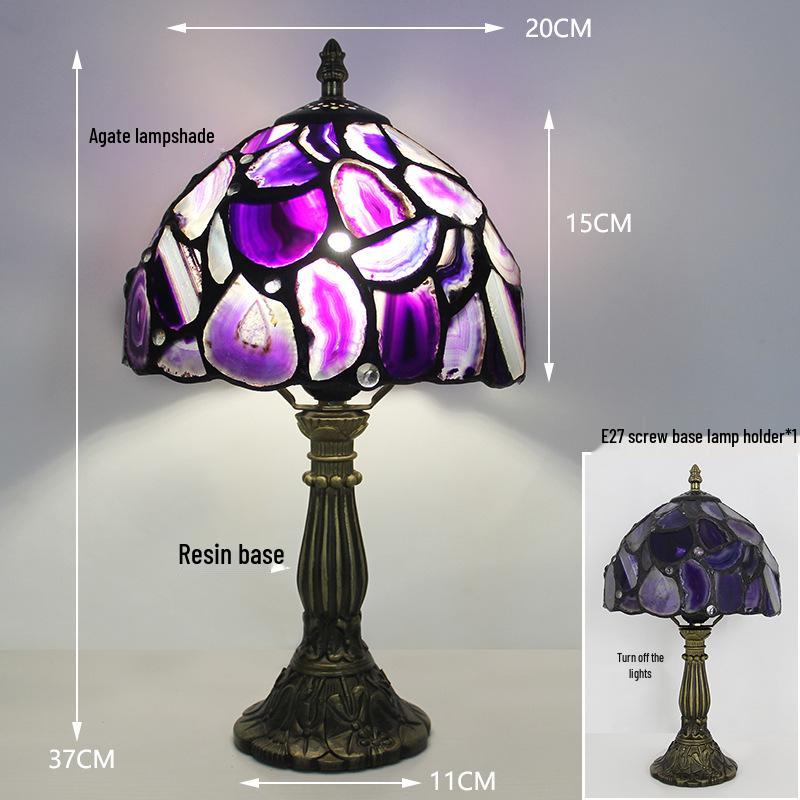 Tiffany Vintage Stained Glass Table Lamp for Bedside or Cafe
