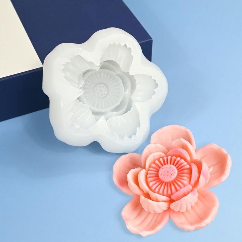 Delicate Kitchen Silicone Baking Molds Heatproof Silicone Flower Cake Crafting Moulds for Birthday and Festival Treats