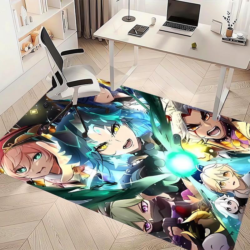 Genshin Impact characters Printed Absorbent Washable Carpet, Non-Slip Bathroom Mats, Kitchen Rugs, Yoga Mat,Living Room Entrance, Camping Picnic Rugs